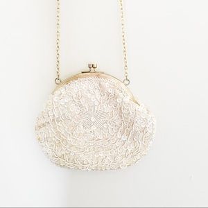 1950s Vintage Hand Beaded Evening Bag